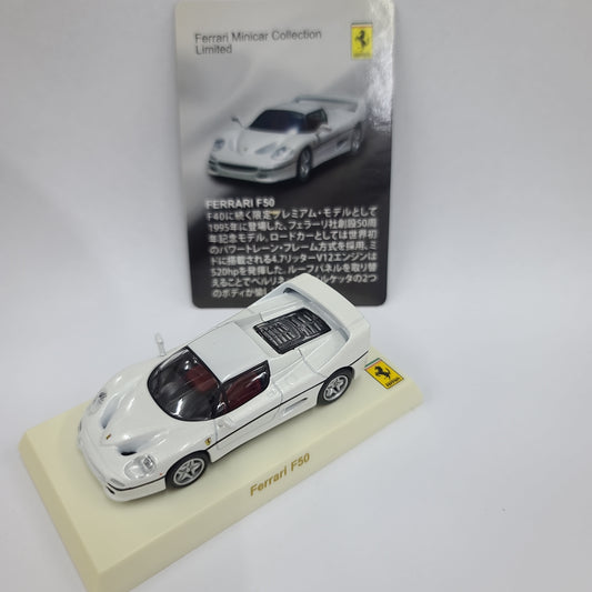 Kyosho 1:64 Scale Ferrari Mini Car Collection Limited F50 White