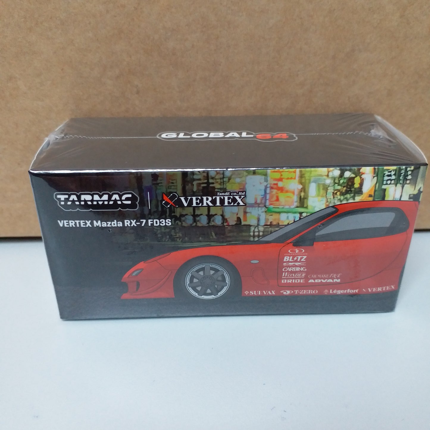Tarmac Works 1:64 Scale VERTEX Mazda RX-7 FD3S Red