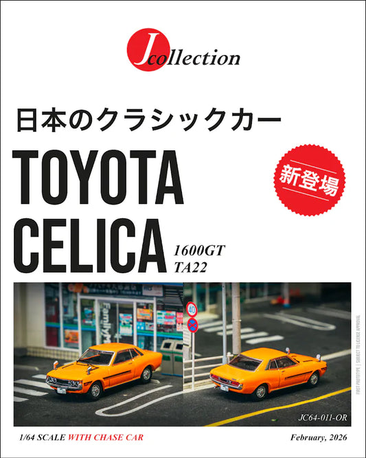 J-Collection 1:64 Scale Toyota Celica 1600GT TA22 Orange