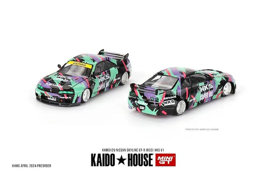Mini GT x Kaido House #129 Nissan Skyline GT-R (R33) HKS V1