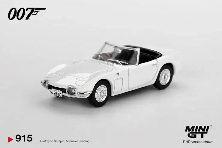 Mini GT Mini GT #915 Toyota 2000GT Roadster "You Only Live Twice" James Bond 007 1:64
