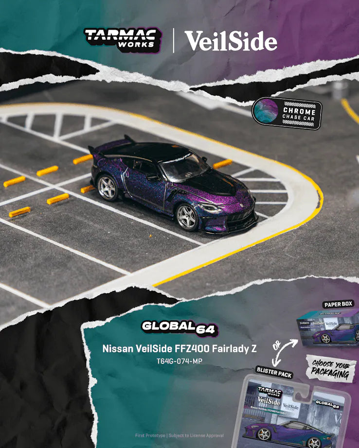 Tarmac Works x VeilSide T64G-074-MP Nissan FFZ400 Fairlady Z Chameleon Purple