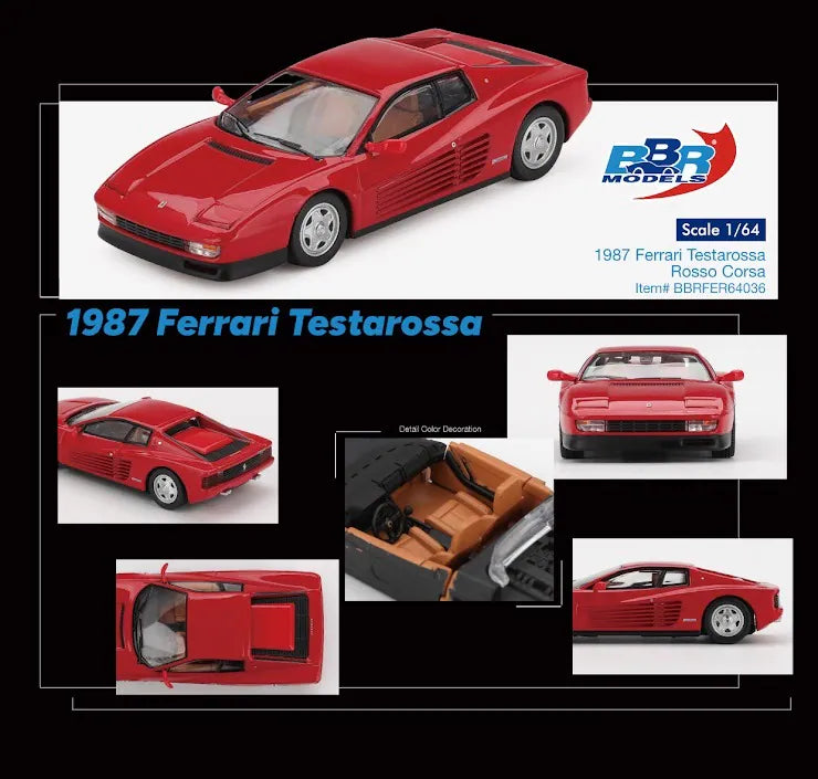 BBR 1:64 1987 Ferrari Testarossa Rosso Corsa