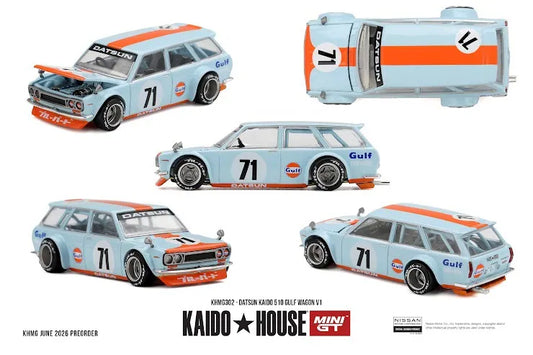Kaidohouse x Mini GT #302 Datsun KAIDO 510 GULF Wagon V1