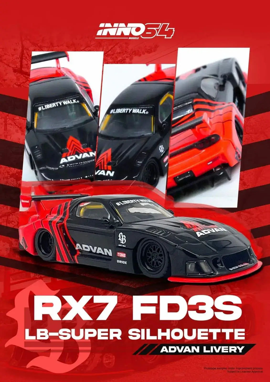 INNO64 1/64 LBWK MAZDA RX7 (FD3S) LB-SUPER SILHOUETTE