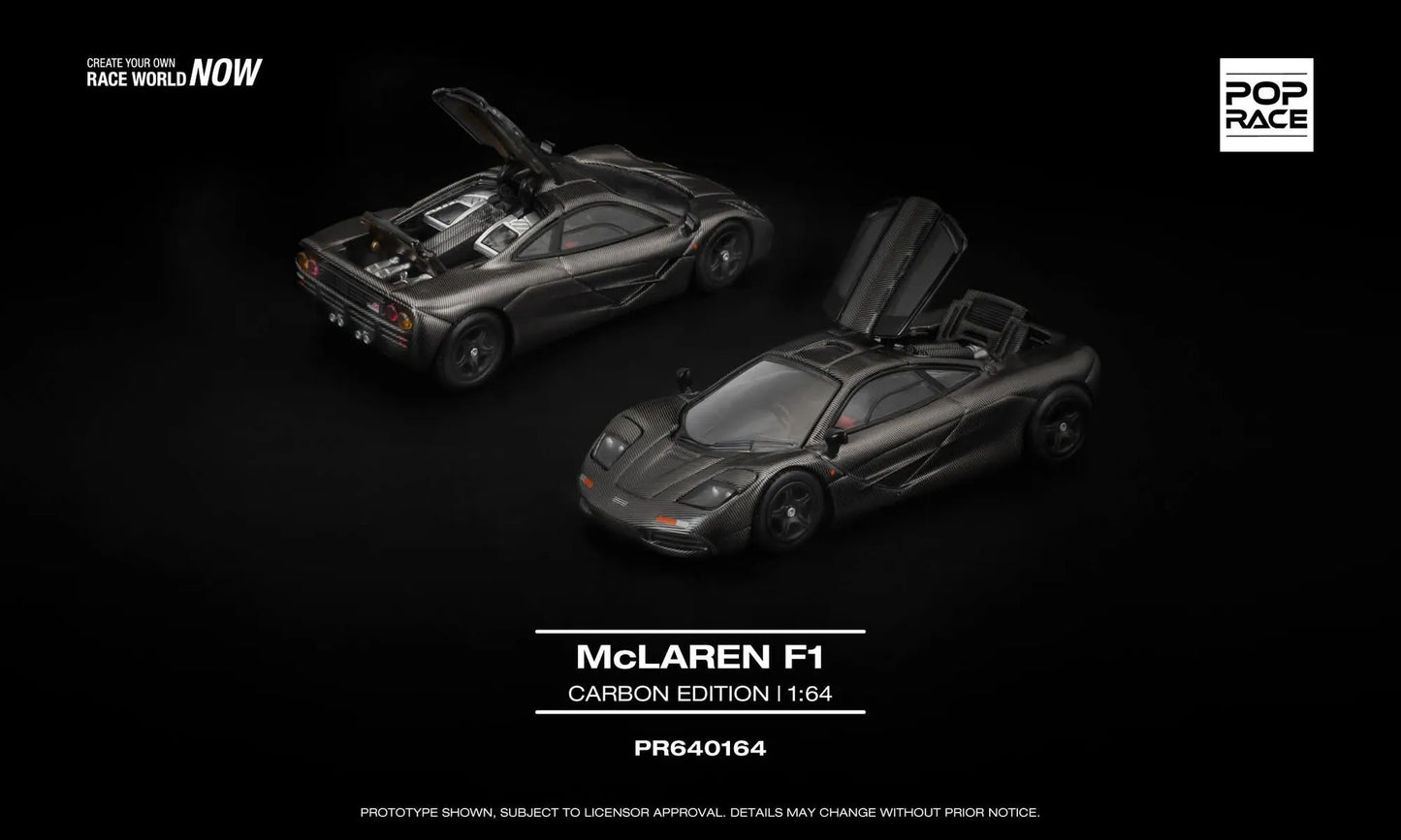 Pop Race 1:64 Scale McLaren F1 CARBON EDITION