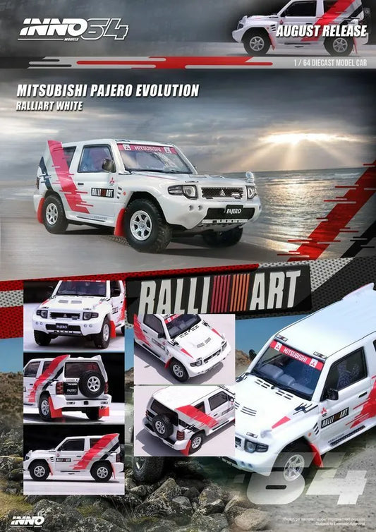 Inno64 Mitsubishi Pajero Evolution Rally Art White