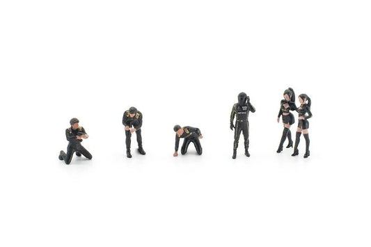 Pop Race PR640567 Pop Race Team Crew 6 Figures 1:64