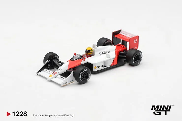 Mini GT #1228 McLaren MP4/4 #12 Ayrton Senna 1988 Canadian Grand Prix Winner