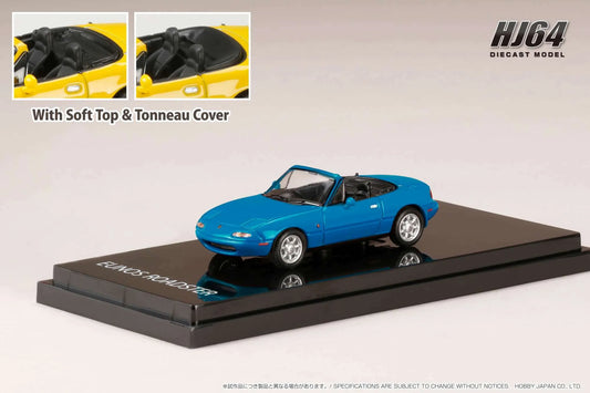 Hobby Japan 1:64 scale Mazda MX-5 Miata EUNOS ROADSTER (NA6CE) with Tonneau Cover MARINER BLUE