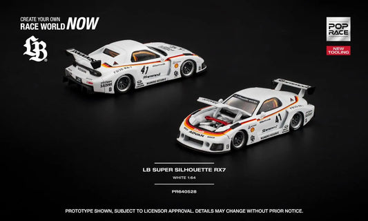 Pop Race PR640528 LB Super Silhouette RX7 (FD3S) White