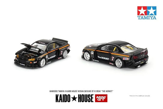 Mini GT x Kaido House #093 Nissan Skyline GT-R (R34) Kaido Works Tamiya Hornet V1