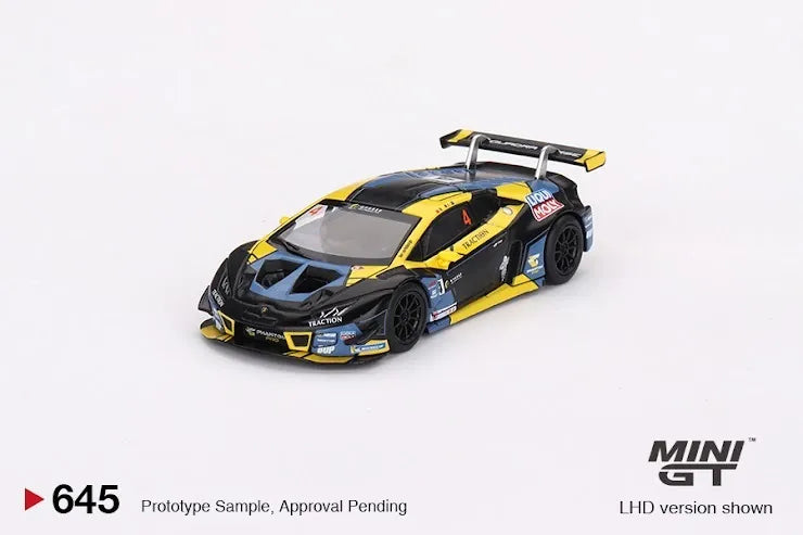 Mini GT 1:64 Scale #645 Lamborghini Huracán GT3 EVO #4 2022 Macau GP Macau GT Cup 3rd Place