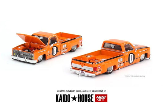 Mini GT x Kaido House #90 Chevrolet Silverado Dually KAIDO WORKS V2