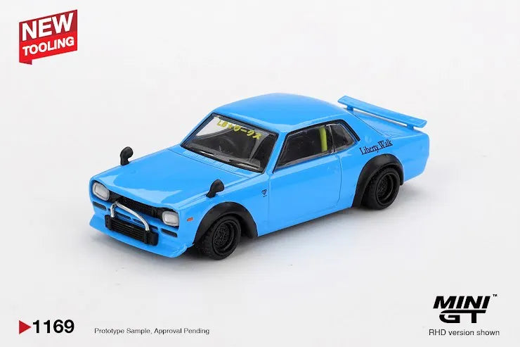 Mini GT #1169 Nissan LB★Works HAKOSUKA Baby Blue