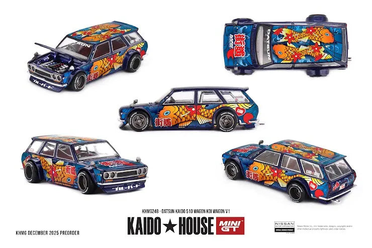 Mini GT x Kaido House #248 Datsun KAIDO 510 Wagon Koi Wagon V1