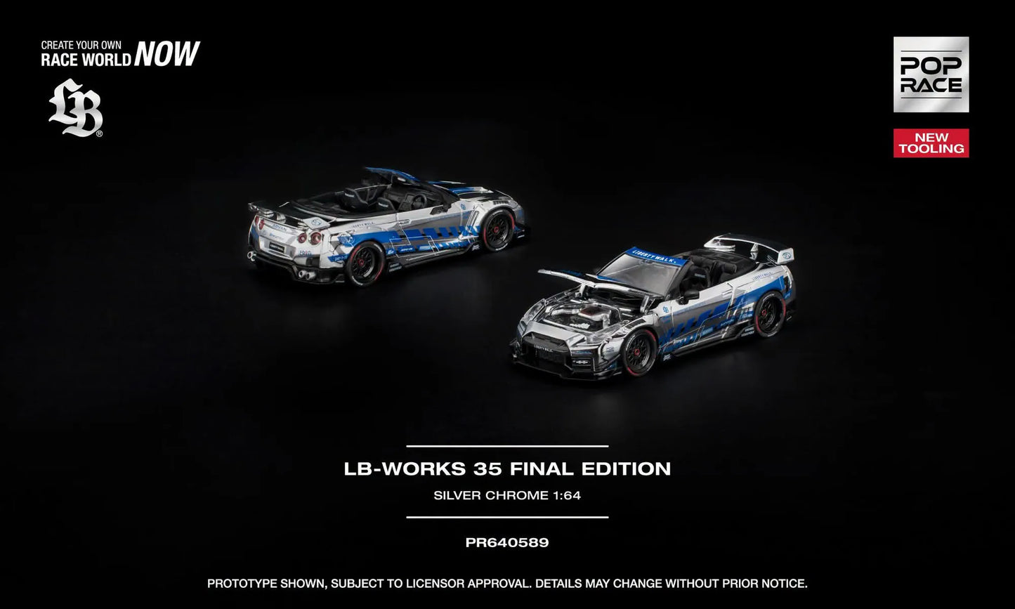 Pop Race PR640589 LB-Works 35 Final Edition (Silver Chrome)
