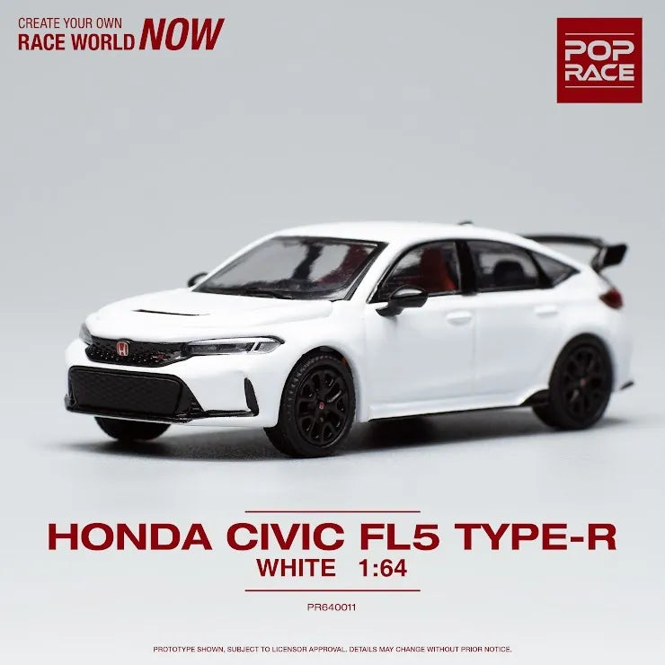 Pop Race 1:64 Scale Honda Civic Type-R FL5 Champ White