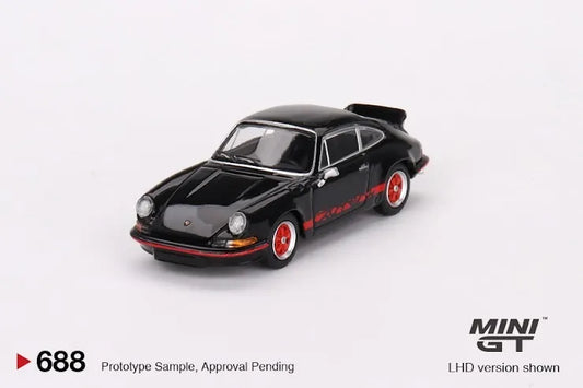 Mini GT #688 Porsche 911 Carrera RS 2.7 Black with Red Livery