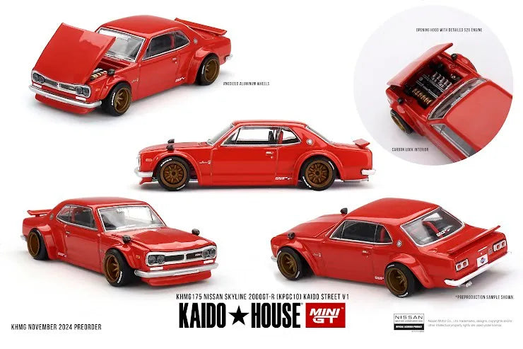 Mini GT x Kaido House #175 Nissan Skyline 2000GT-R (KPGC10) Kaido Street V1