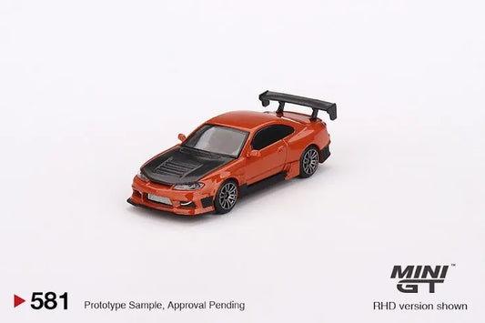 Mini GT #581 Nissan Silvia S15 D-MAX  Metallic Orange