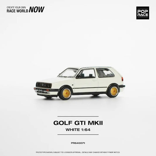 Pop Race 1:64 Scale Volkswagen Golf GTI MK2 White