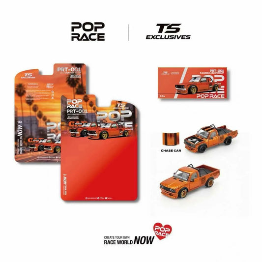 Pop Race x TS Exclusives PRT-001 1:64 Pandem 620 Pickup Orange Chrome