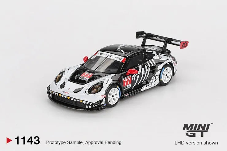 Mini GT 1:64 Scale #1143 Porsche 911 GT3 R #77 AO Racing 2025 IMSA Petit Le Mans