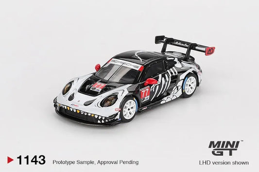 Mini GT 1:64 Scale #1143 Porsche 911 GT3 R #77 AO Racing 2025 IMSA Petit Le Mans