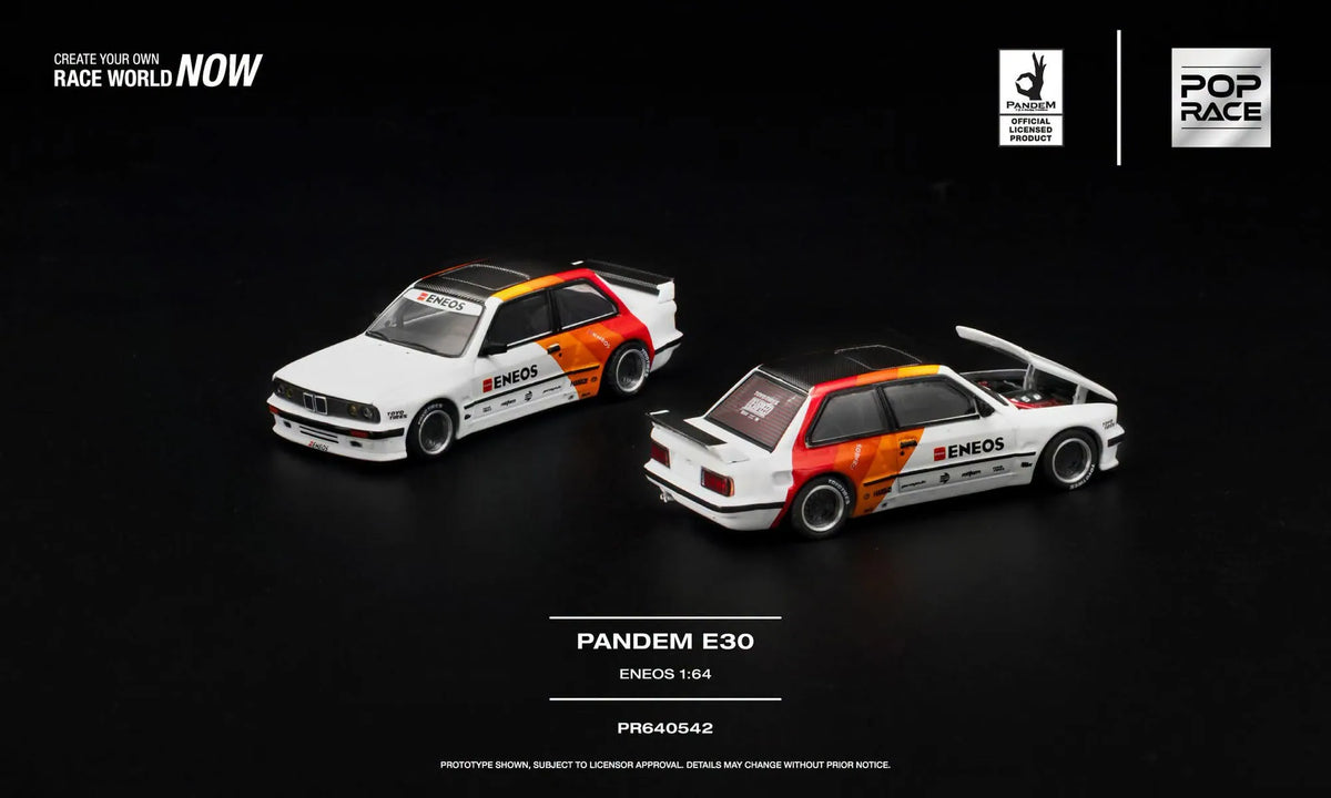 Pop Race Pandem E30 ENEOS 1:64