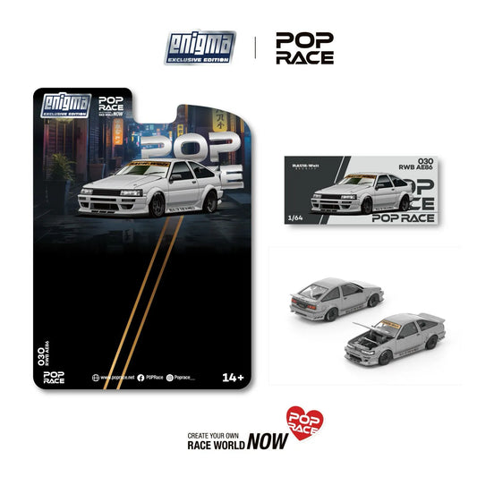 Pop Race x Enigma RWB AE86 - Matte Grey