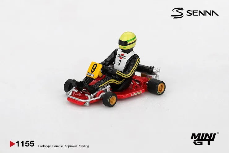 Mini GT #1155 1:64 Scale Senna Kart Formula K #9 Ayrton Senna da Silva 1981 Karting World Championship