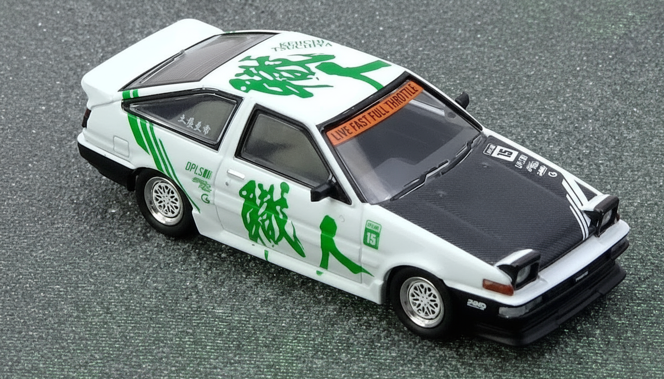 Inno64 1:64 Scale Toyota Sprinter Trueno AE86 Keiichi Tsuchiya Limited Edition