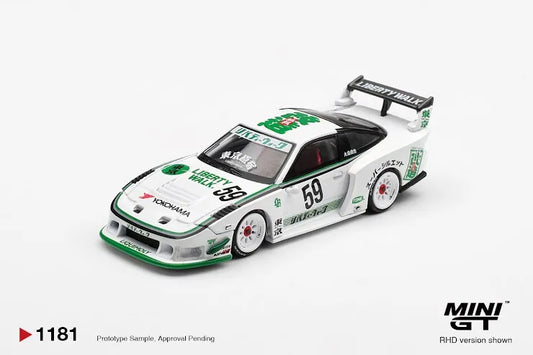 Mini GT 1:64 Scale Nissan LB-Super Silhouette 180SX White