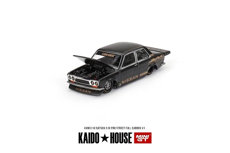 Mini GT x Kaido House #110 Datsun 510 Pro Street  Full Carbon V1