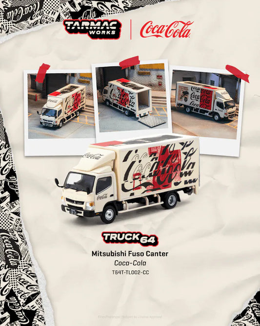 Tarmac Works 1:64 Scale Truck64 Mitsubishi Fuso Canter Coca-Cola
