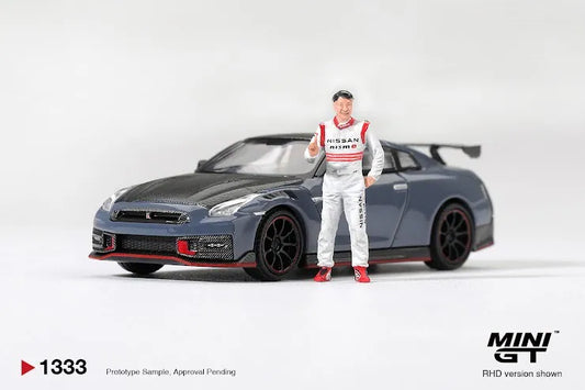 Mini GT #1333 Nissan GT-R Nismo 2024 Tsukuba Production Car Lap Record W/ Matsuda Figure Tsugio Matsuda Collection