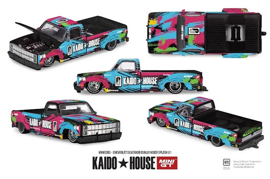 Kaido House x Mini GT #285 Chevrolet Silverado Dually Kaido Splash V1-Mini GT-1:64-Mobile Garage HK