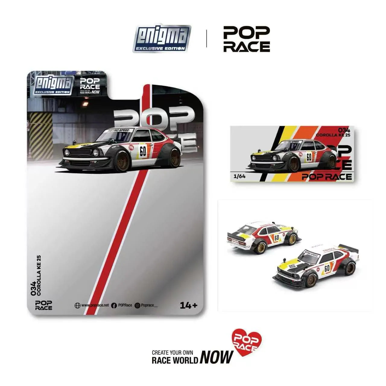 Pop Race 034 Corolla KE25 Racing Enigma Exclusive