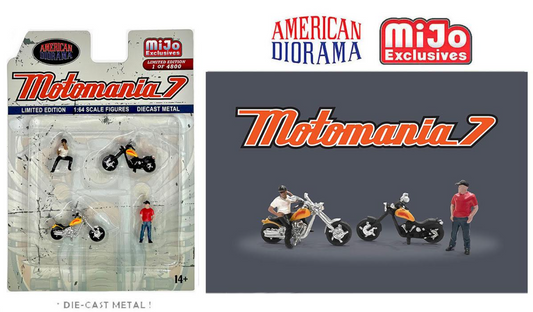 American Diorama 1:64 Figure Set - Motomania 7 Chopper Biker