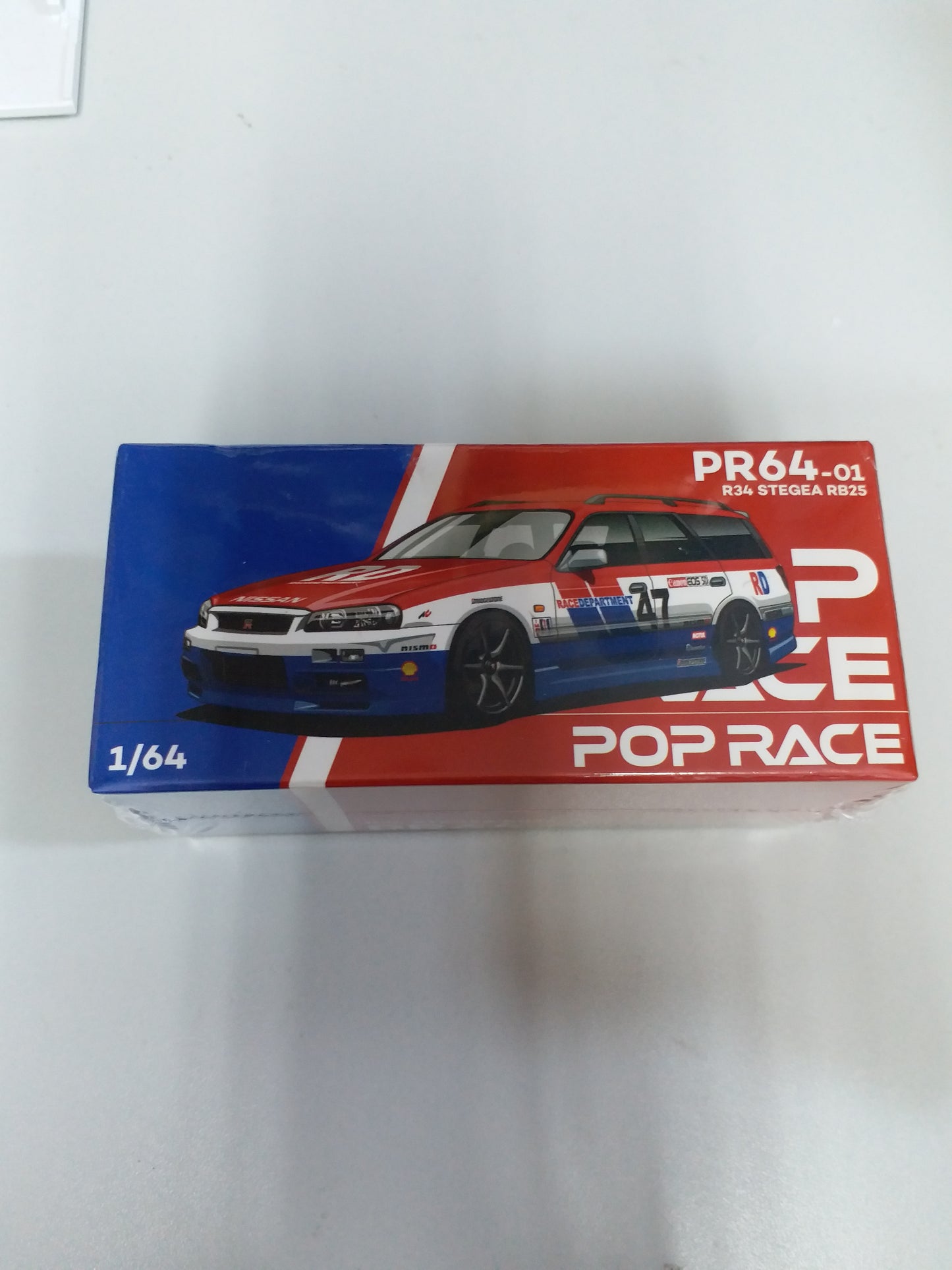 Pop Race 1:64 scale Nissan GT-R R34 Stagea RB25