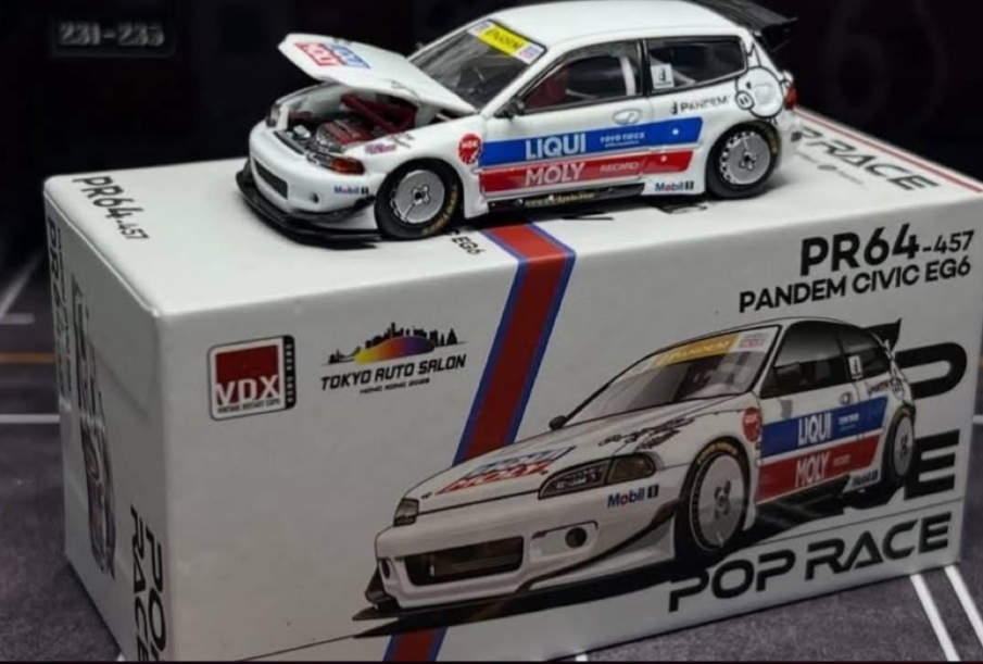Pop Race 1/64 Tokyo Auto Salon Hong Kong 2025 CIVIC EG/ SUPRA/ Set