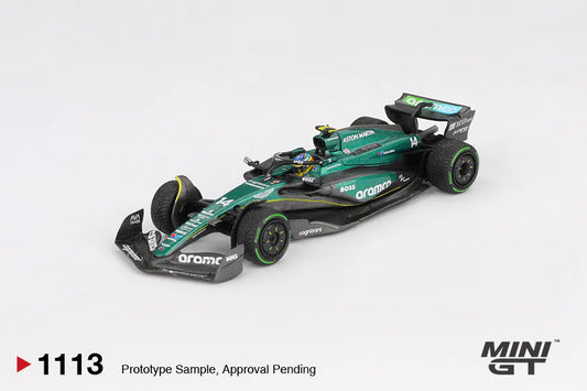 Mini GT #1113 Aston Martin AMR24 #14 Fernando Alonso 2024 F1 Canadian GP