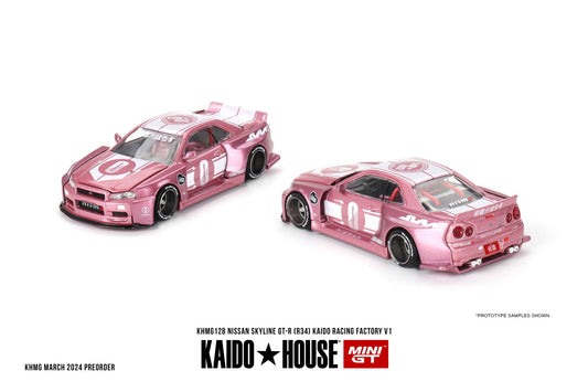 Mini GT x Kaido House #128 Nissan Skyline GT-R (R34) KAIDO RACING FACTORY V1