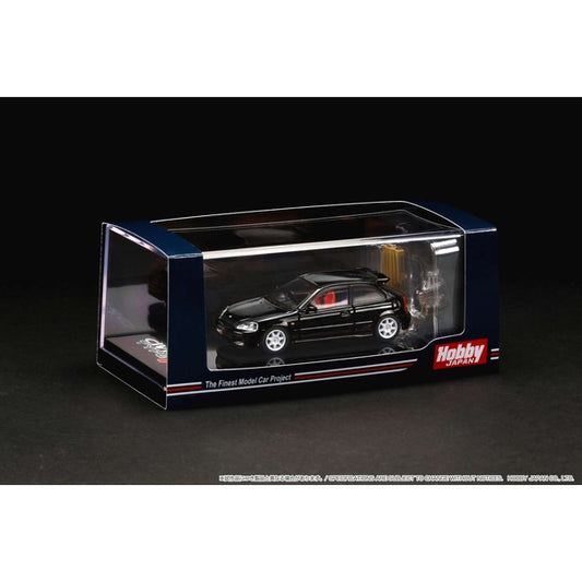 Hobby Japan 1/64 Honda CIVIC TYPER (EK9) with Engine Display Model Starlight Black Pearl