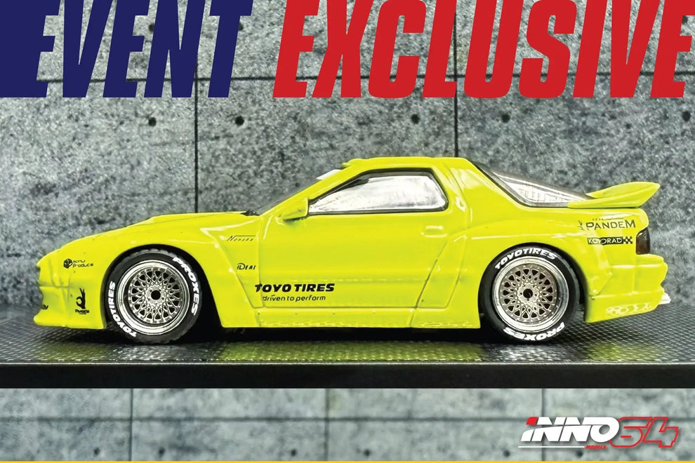 TMCS25 X Inno64 Nissan Skyline R32 Top Secret Chrome Gold & Mazda RX-7 ...