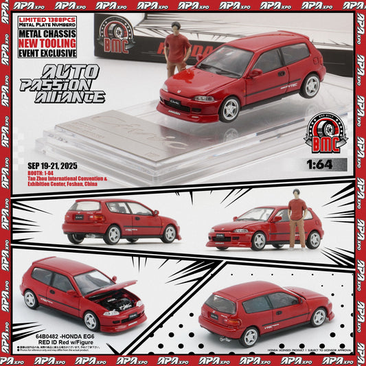 BMC 1:64 Scale X APA XPO Honda EG6 Civic Red