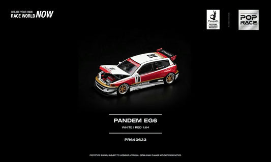 Pop Race PR640633 Pandem EG6 White Red