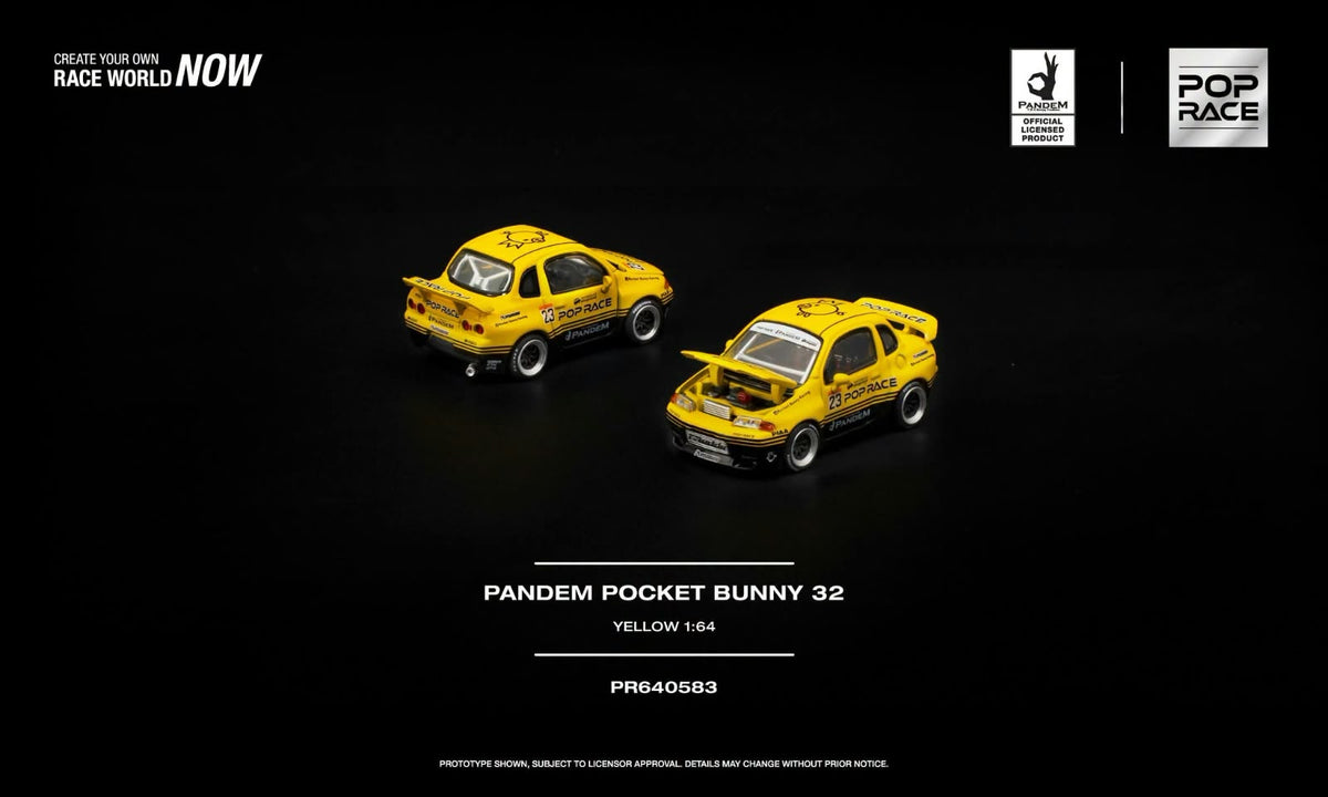 Pop Race PR640583 Pandem Pocket Bunny 32 Yellow