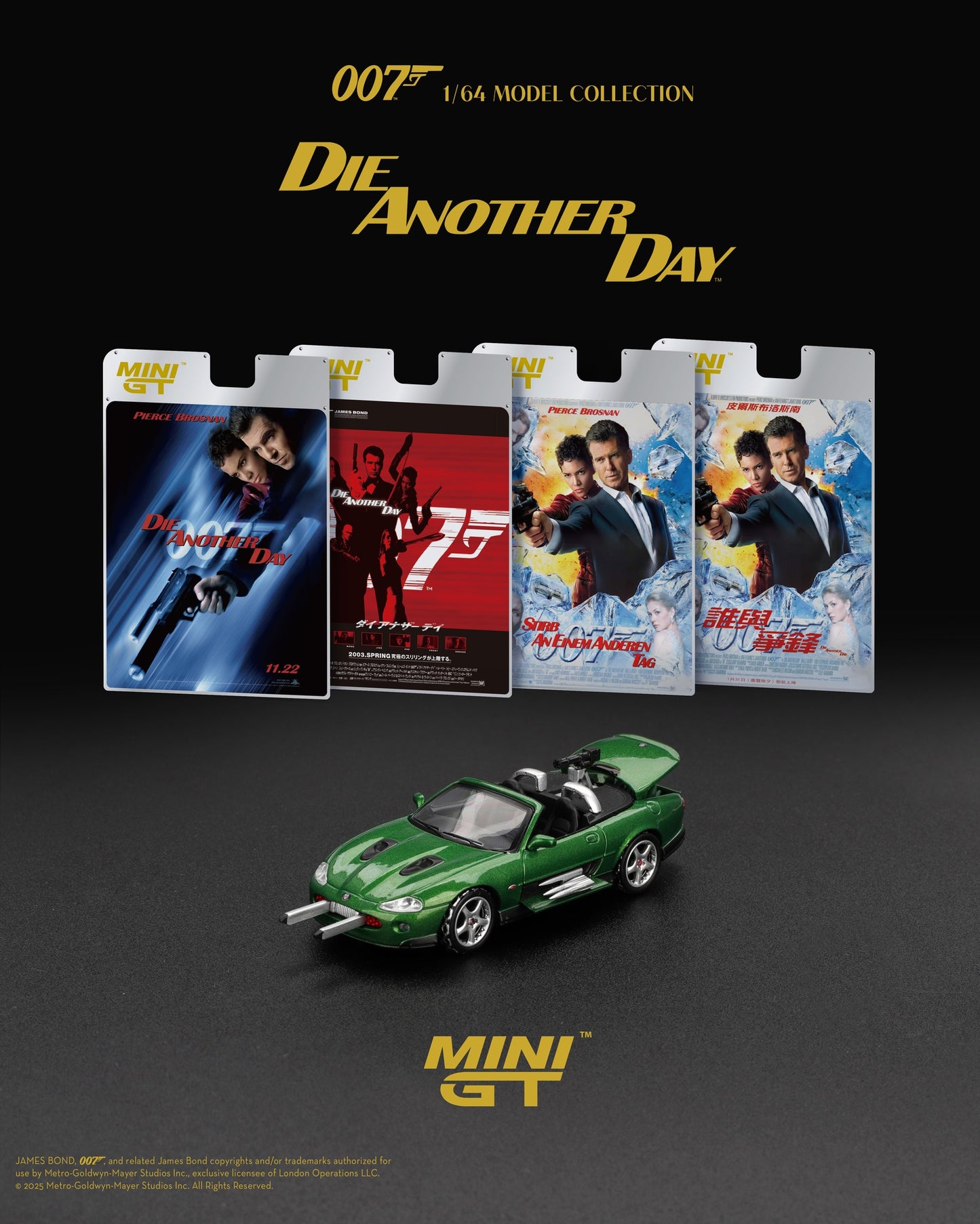 Mini GT #908 Jaguar XKR "Die Another Day" Blister Packaging